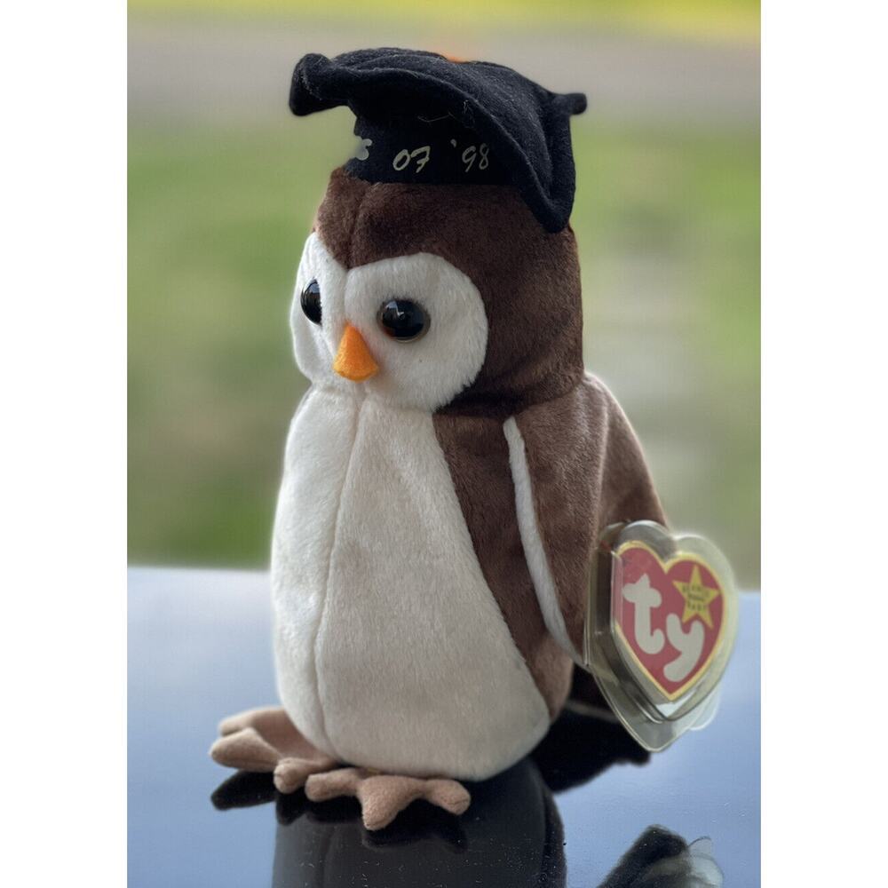 TY Wise‎ the 1998 Graduation Owl Beanie Baby